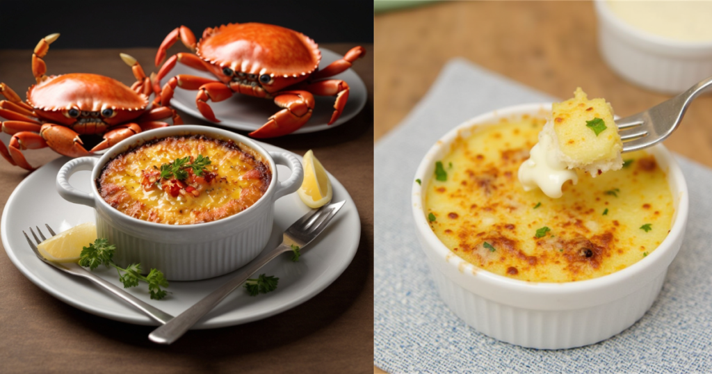 Luxurious Crab Brulee with Golden Caramelized Top